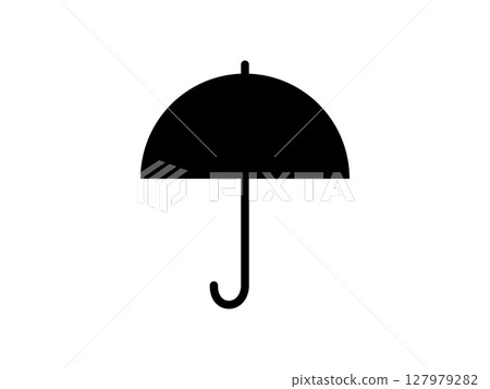 黑色雨傘圖示的插圖 黑色雨傘圖示的插圖 127979282
