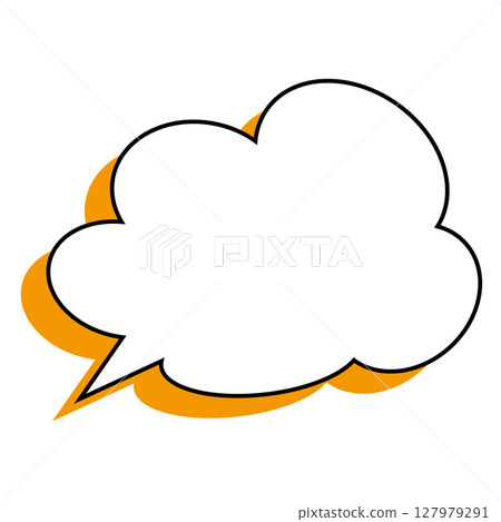 Simple speech bubble illustration - Fluffy Simple speech bubble illustration - Fluffy 127979291