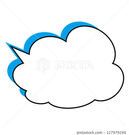 Simple speech bubble illustration - Fluffy 127979298