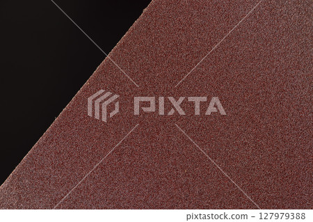 several different sheets of sandpaper for metal or wood processing 127979388