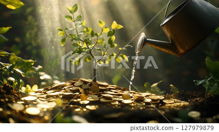 growing wealth investing financial growth money tree 127979879