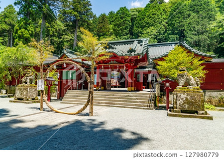 Hakone Shrine surrounded by greenery 127980779