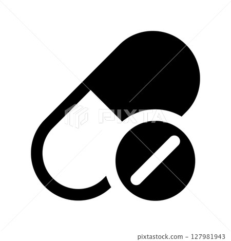 Capsule medicine and pills icons Capsule medicine and pills icons 127981943