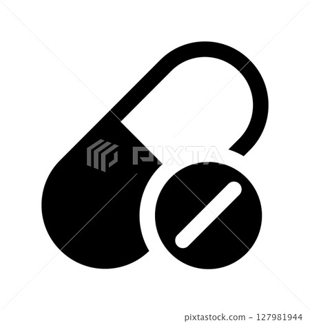 膠囊藥物和藥丸圖標 127981944