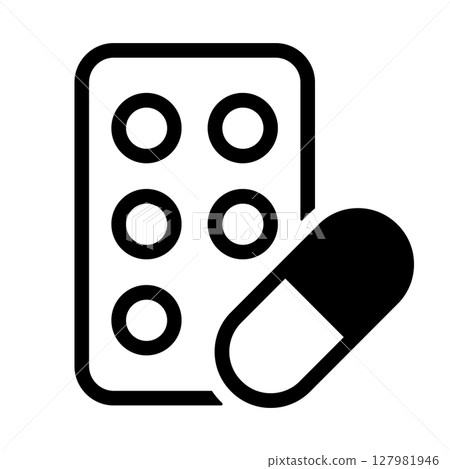 Pills, pills, capsules icons 127981946