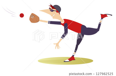 baseball, vector, man 127982525