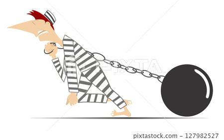 prison, vector, man 127982527