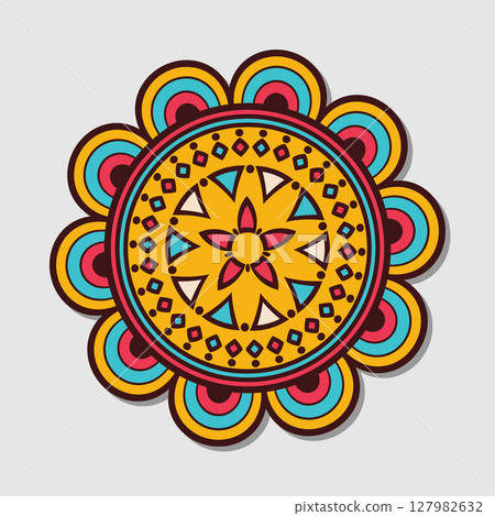 Colorful mandala vector 127982632