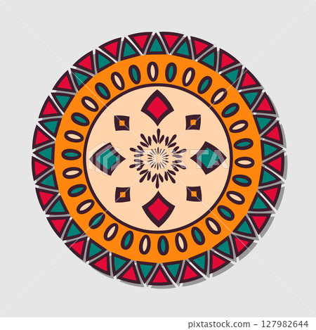 Vector floral mandala 127982644