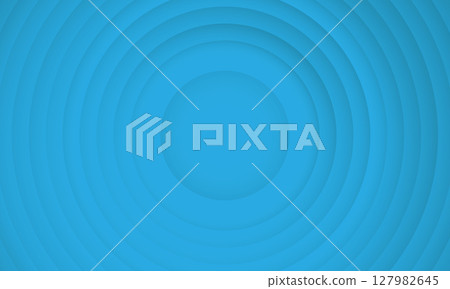 Abstract circle layers texture on blue background with shadow. 127982645