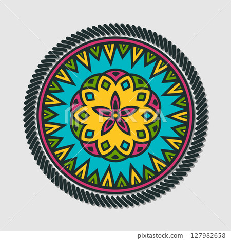 Indian mandala vector Indian mandala vector 127982658