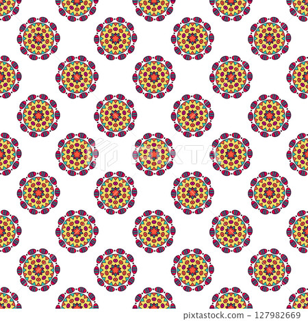 Seamless paisley patchwork pattern on white background. Seamless paisley patchwork pattern on white background. 127982669