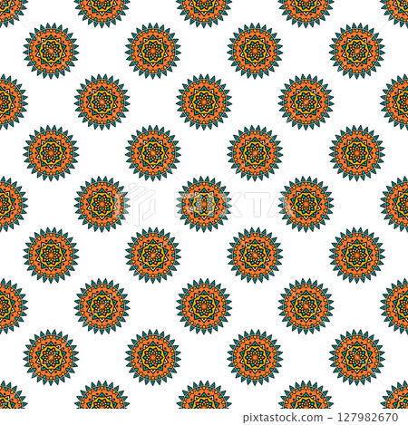 Seamless pattern with mandala ornament. Seamless pattern with mandala ornament. 127982670