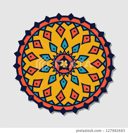 Flower mandala vector Flower mandala vector 127982683