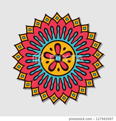 Vector bright mandala Vector bright mandala 127982697