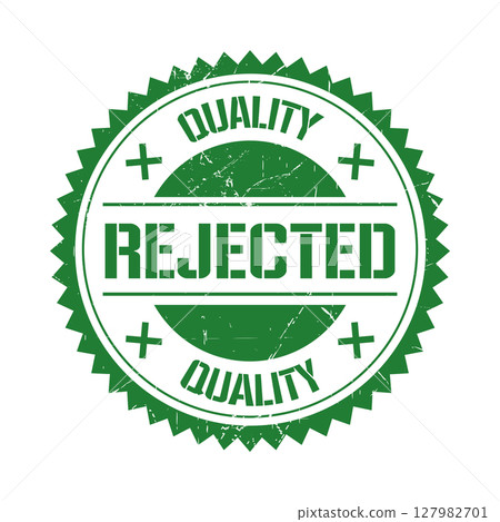 Rejected grunge vintage sign rubber stamp. 127982701