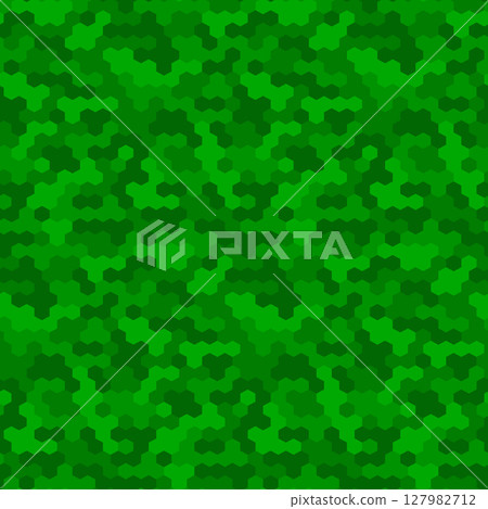 Green geometric hexagon seamless pattern. 127982712