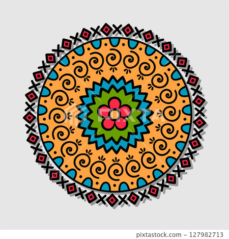 Indian mandala vector 127982713