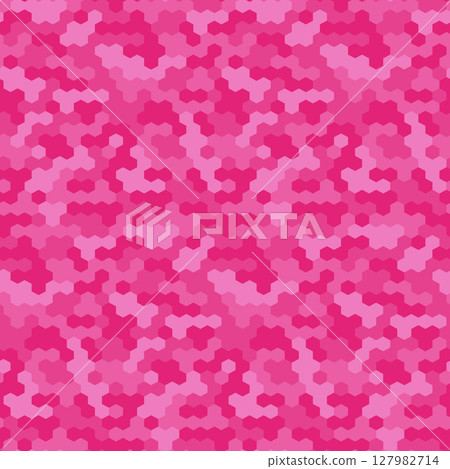 Pink seamless hexagonal vector pattern. Pink seamless hexagonal vector pattern. 127982714