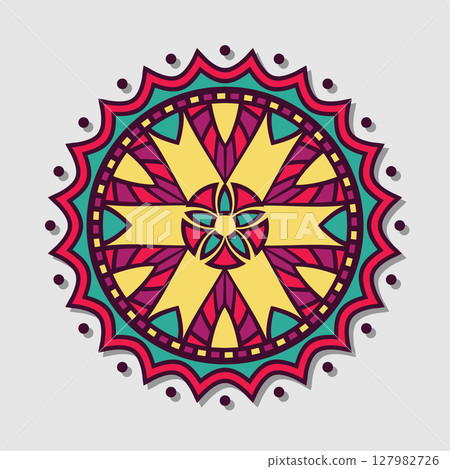 Vector bright mandala Vector bright mandala 127982726