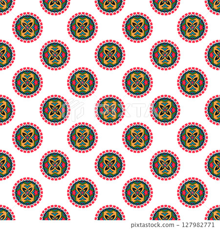 Seamless pattern flower mandala Seamless pattern flower mandala 127982771