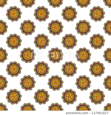 Seamless pattern of bright mandala Seamless pattern of bright mandala 127982827