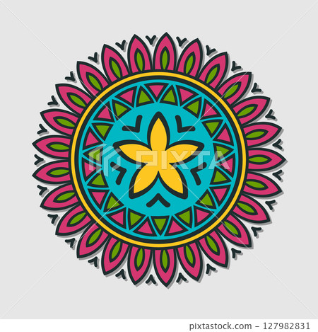 Vector floral mandala 127982831