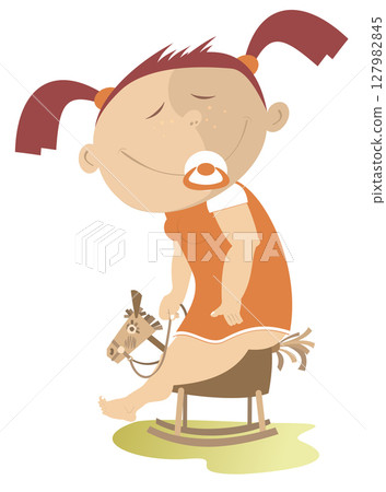 baby, girl, vector 127982845