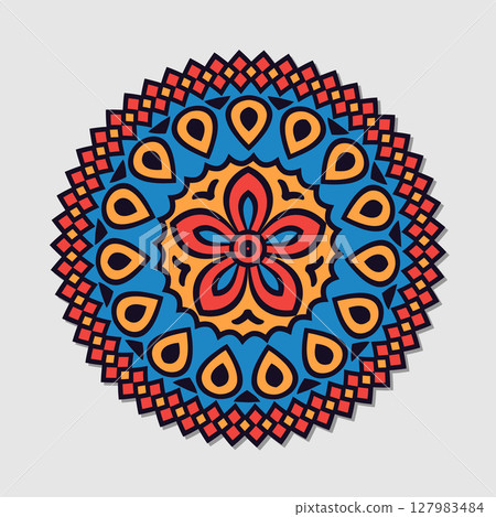 Flower mandala vector Flower mandala vector 127983484