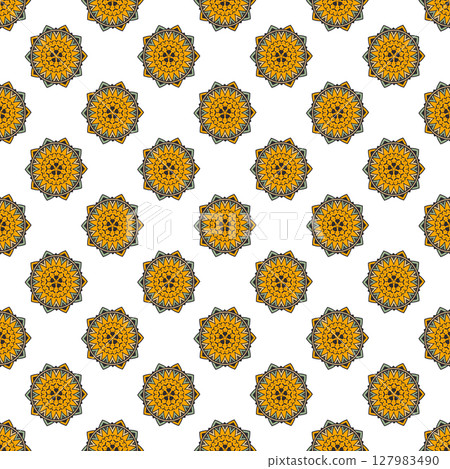 Seamless mandala pattern 127983490