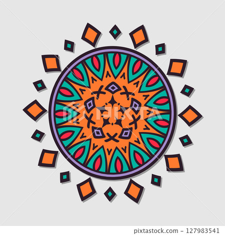 Vector floral mandala 127983541