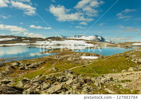 Mountains landscape. Norwegian route Sognefjellet Mountains landscape. Norwegian route Sognefjellet 127983784