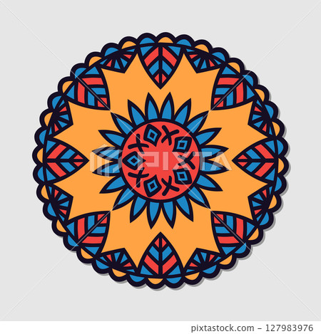 Indian mandala vector Indian mandala vector 127983976