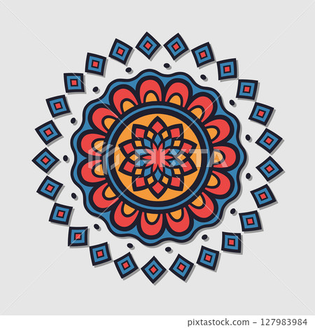 Vector floral mandala 127983984