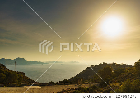 Fort area Castillitos Battery in Spain 127984273