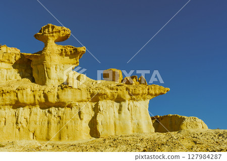 Sandstone formations Bolnuevo, Spain Sandstone formations Bolnuevo, Spain 127984287