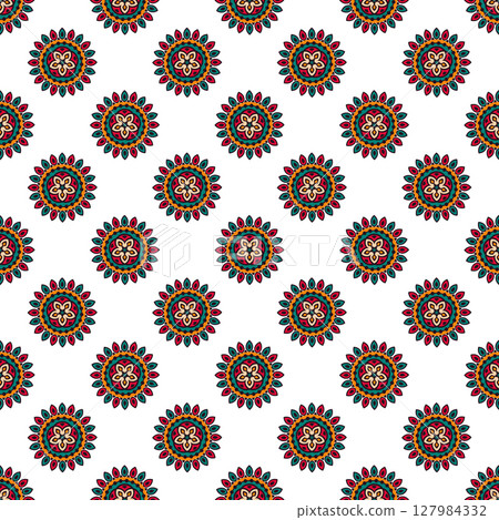 Seamless pattern of bright mandala Seamless pattern of bright mandala 127984332