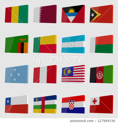 Set of isometric countries of the world 127984336