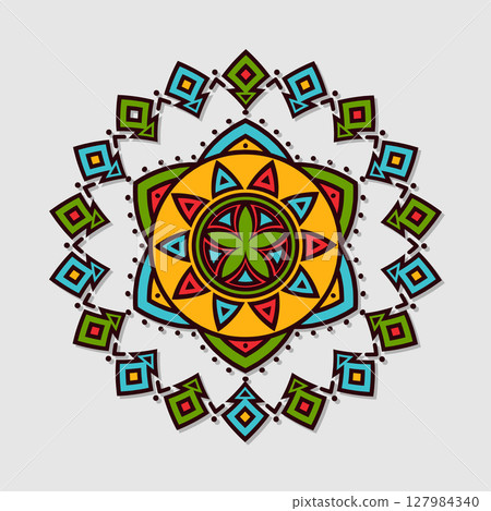 Vector bright mandala Vector bright mandala 127984340