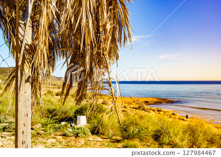 Beach sea shore. Coast in Murcia Spain. Beach sea shore. Coast in Murcia Spain. 127984467