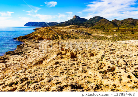 Sea shore, coast landscape in Spain. 127984468