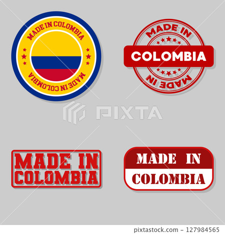 Set of stamps made in Colombia 127984565
