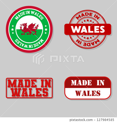 Set of stamps made in Wales 127984585