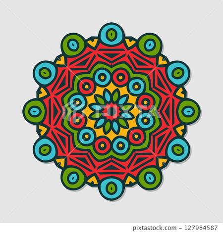 Flower mandala vector Flower mandala vector 127984587