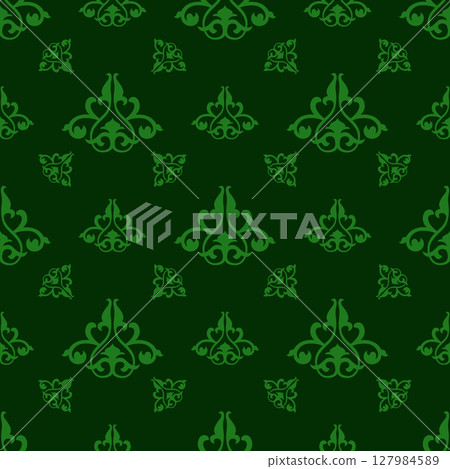 Seamless green pattern patterns on a green background 127984589