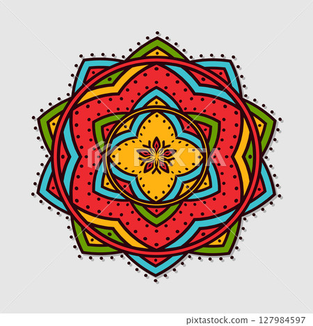 Vector bright mandala Vector bright mandala 127984597