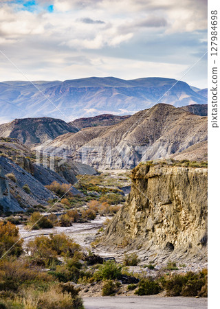 Mountain view. Tabernas desert in Spain 127984698