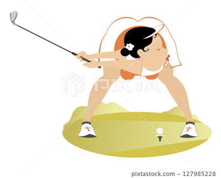 golf, golfer, vector 127985228