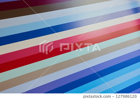 Color lines on a wall 127986120