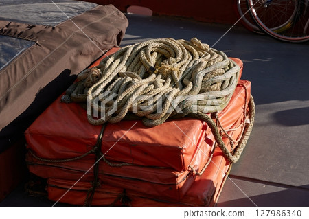Rope in a pile Rope in a pile 127986340
